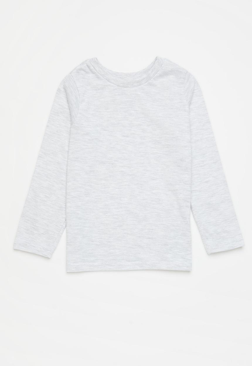 Superbalist - Younger girls long sleeve tees - white/pink/ice melange