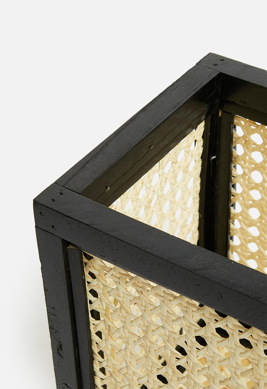 Sixth Floor - Eliana stoarge box - black & natural