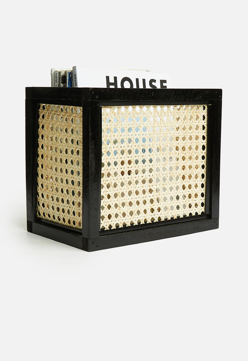 Sixth Floor - Eliana stoarge box - black & natural