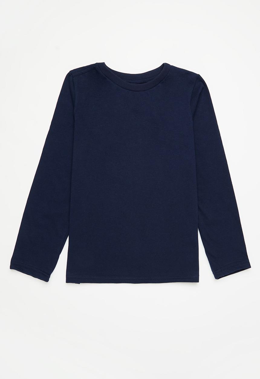 Superbalist - Girls 3 pk plain long sleeve tees - lilac/navy/light blue
