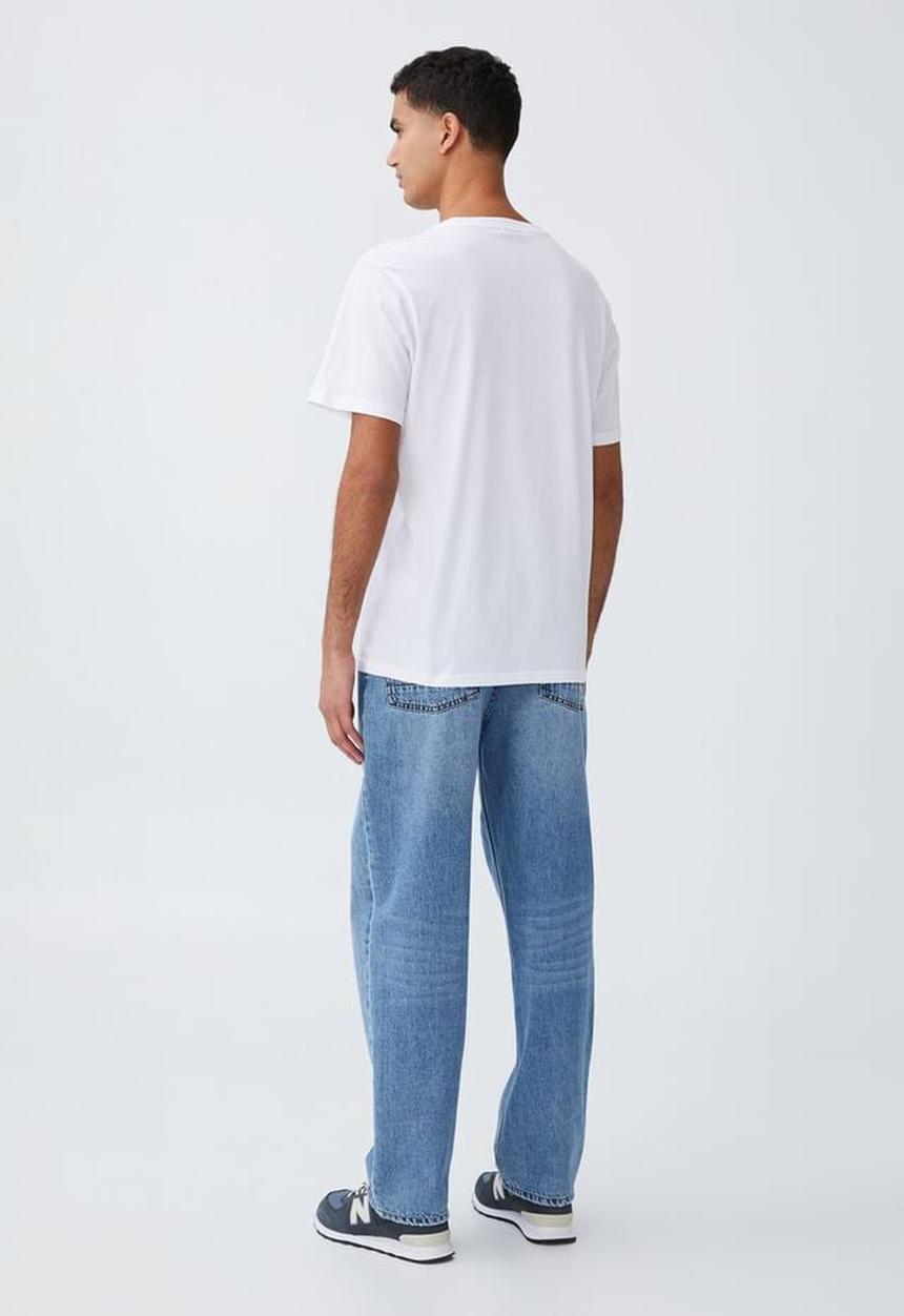 Cotton On - Tbar text T-shirt - white/sometimes in new york serif