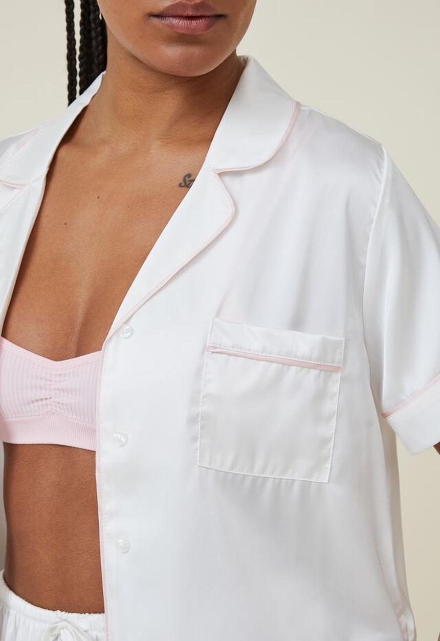 Cotton On - Body satin sleep set - coconut milk