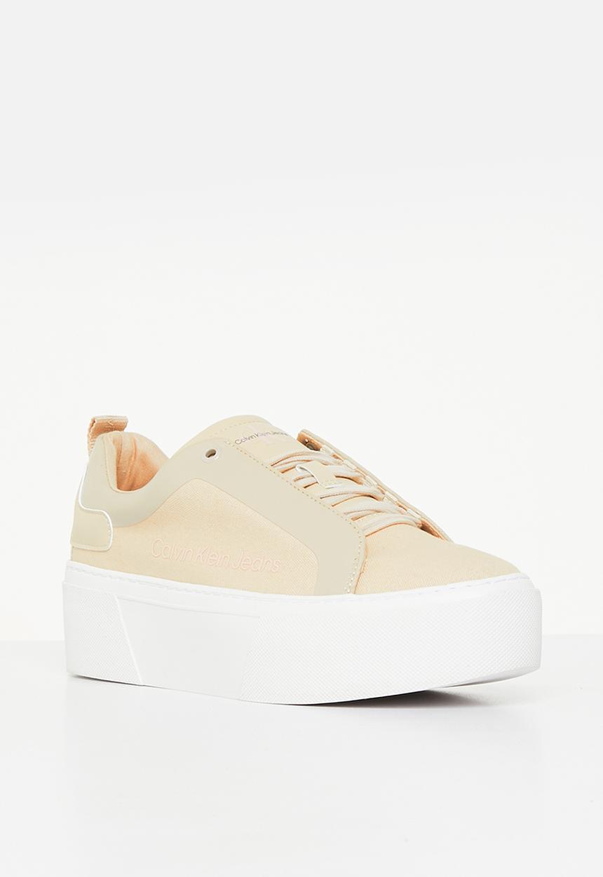 Calvin Klein - Vulcanized flatform + laceup - tuscan beige/pink blush