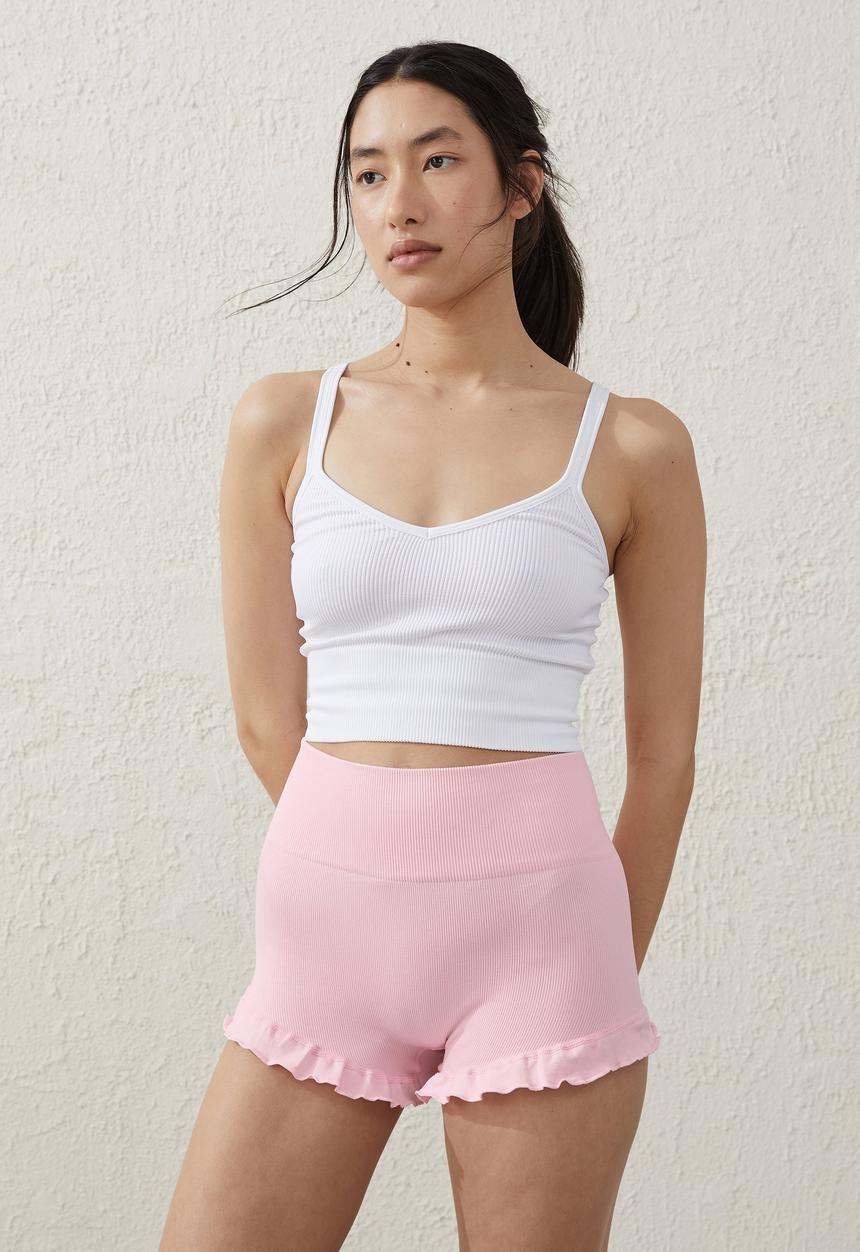 Cotton On - Seamless shortie short - blushing bride frill