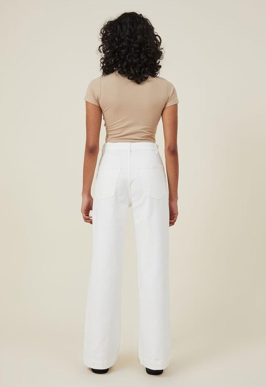 Cotton On - Carter wide leg pant - cream