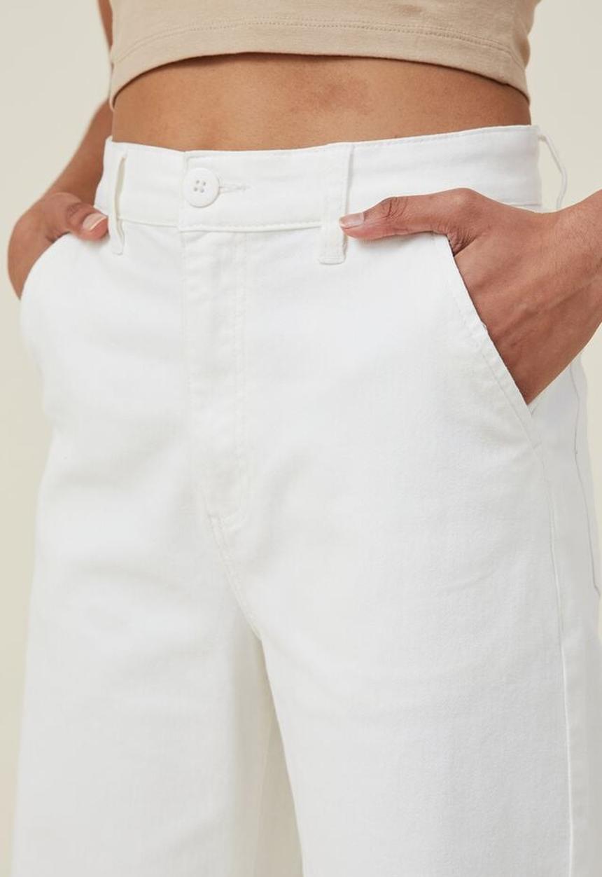 Cotton On - Carter wide leg pant - cream