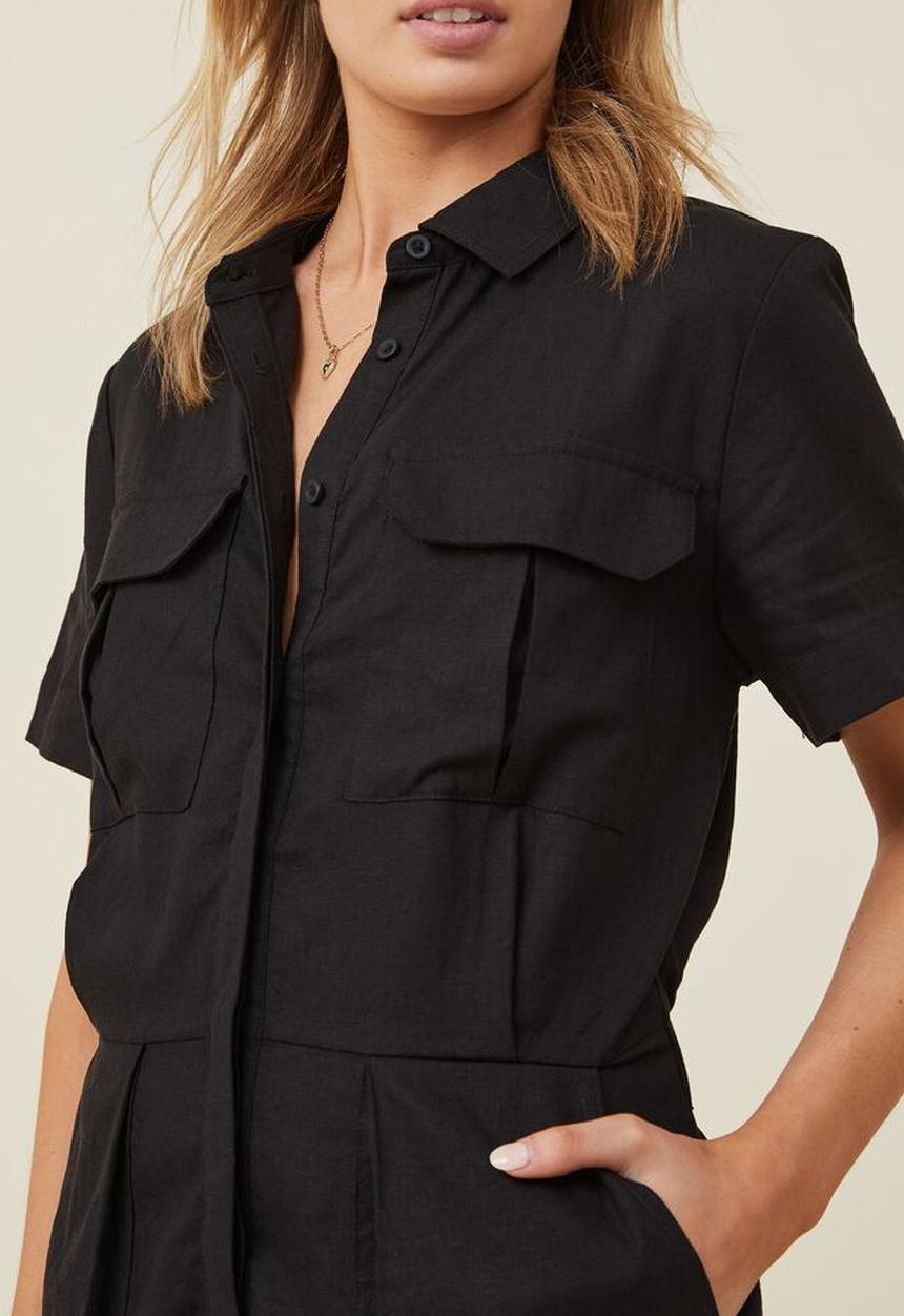 Cotton On - Haven utility playsuit - black