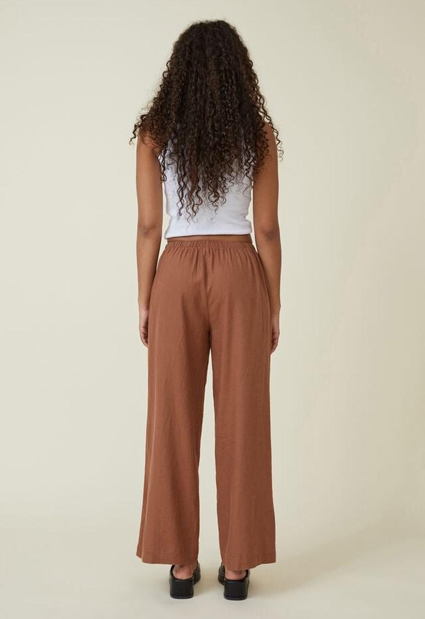 Cotton On - Haven wide leg pant - caramel brown