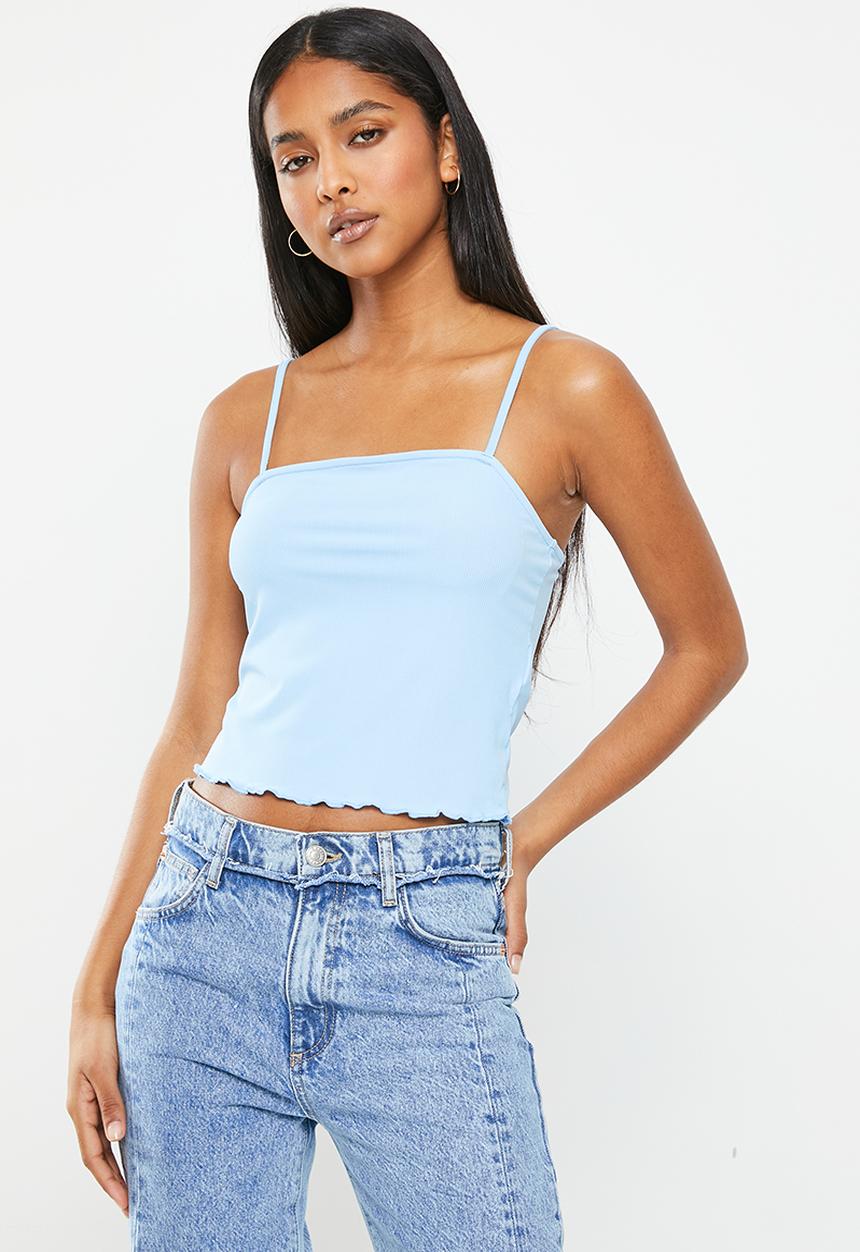 Vero Moda - Jill singlet crop top - blue bell