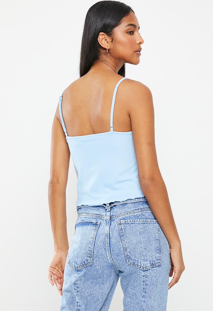 Vero Moda - Jill singlet crop top - blue bell