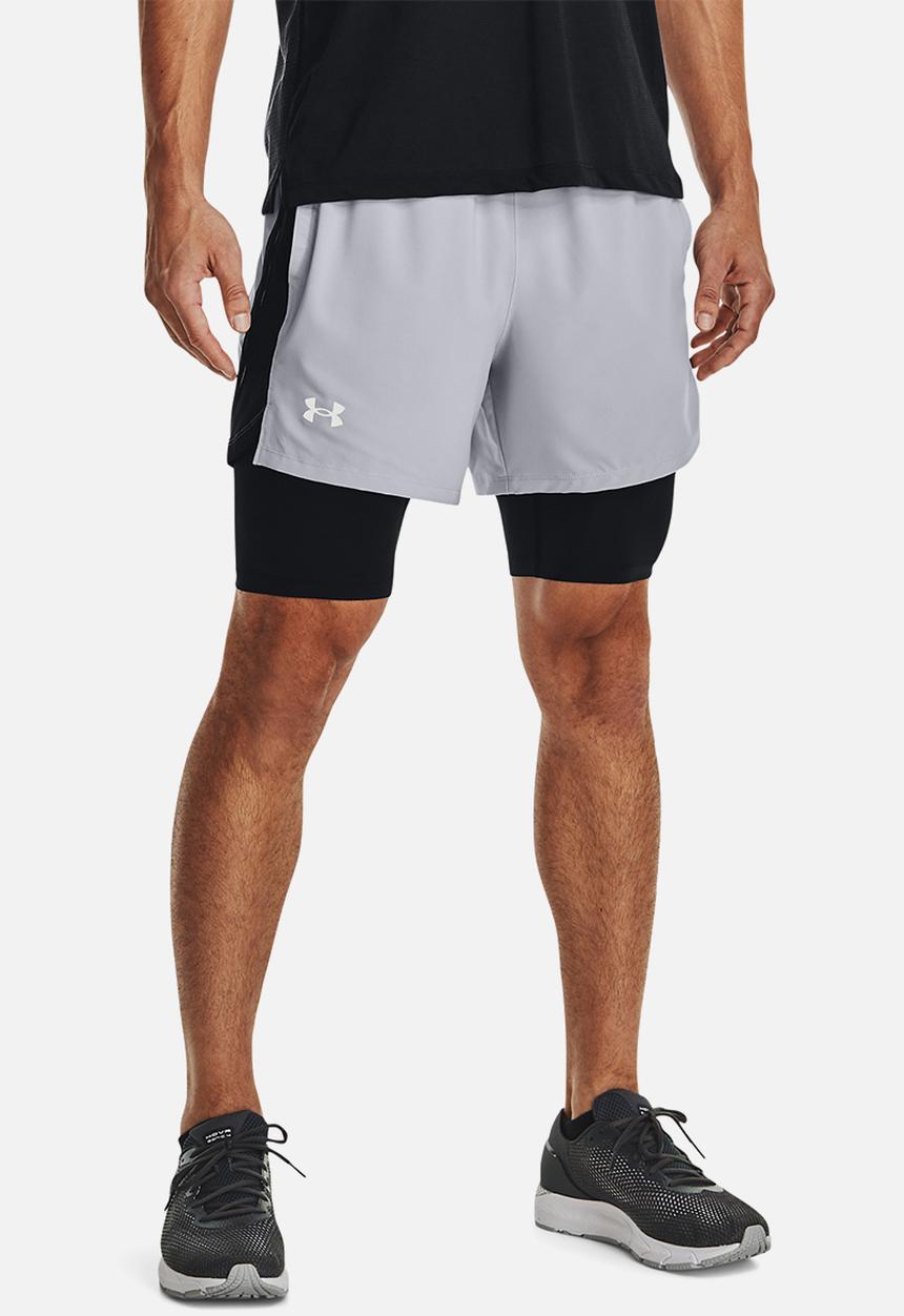 Under Armour - Ua launch 5'' 2-in-1 short - mod gray