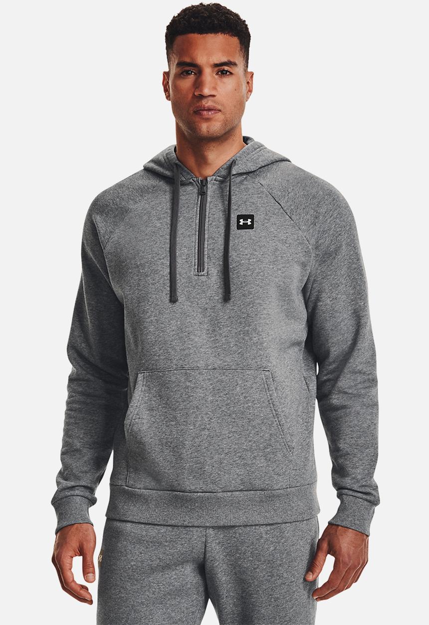 Under Armour - Ua rival fleece 1/2 zip hd - pitch gray light heather