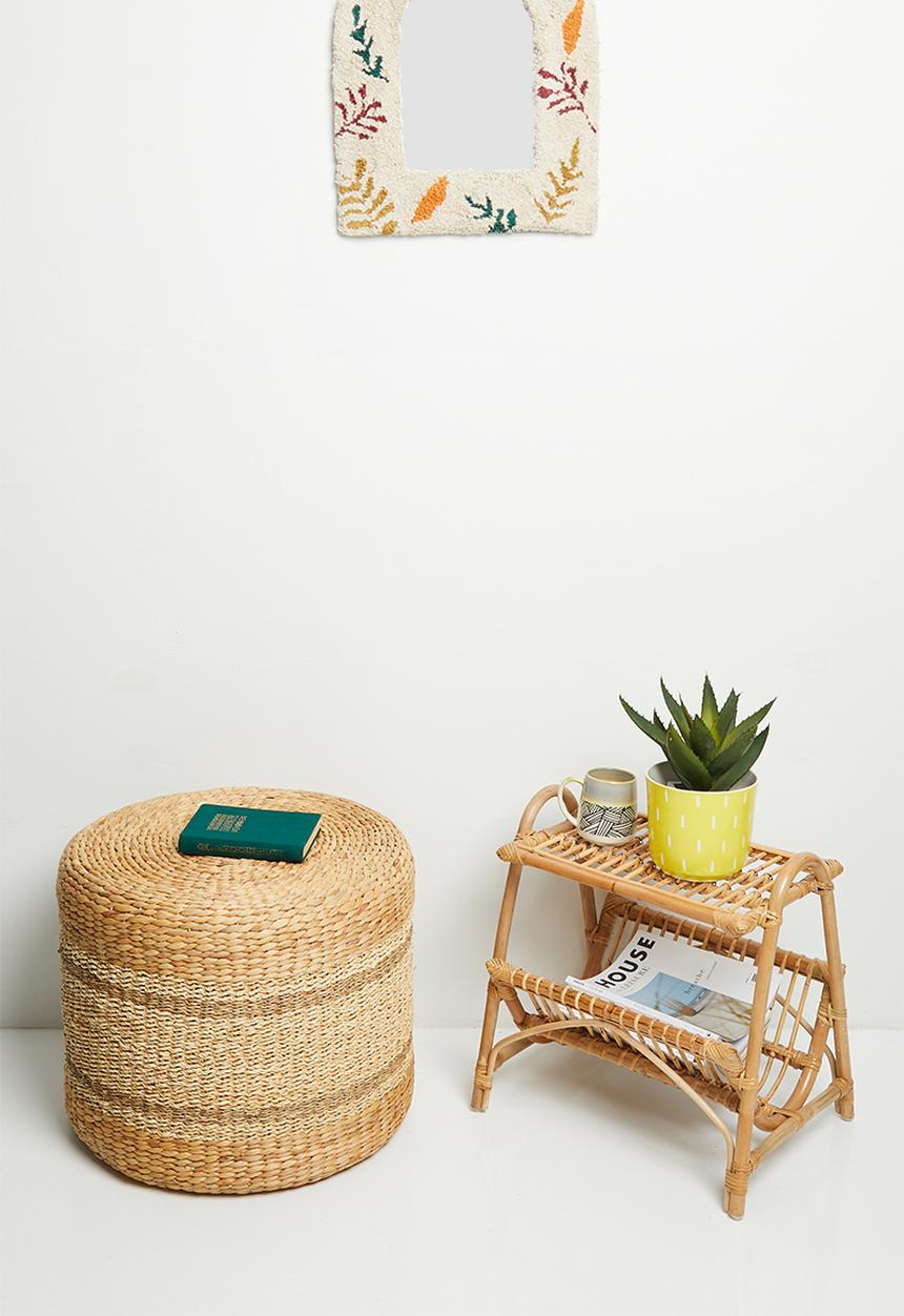 Sixth Floor - Seagrass ottoman - natural