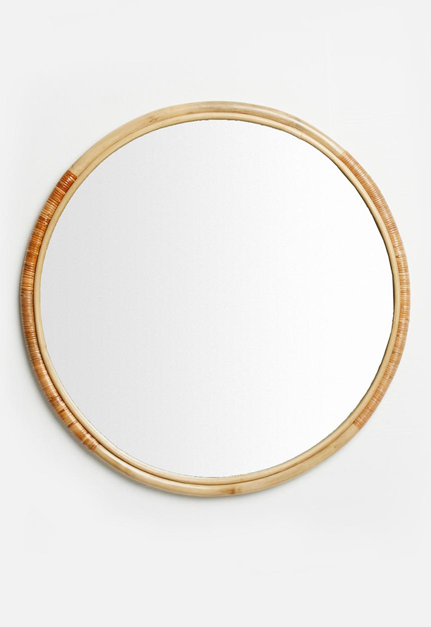 Sixth Floor - Reece round mirror - natural