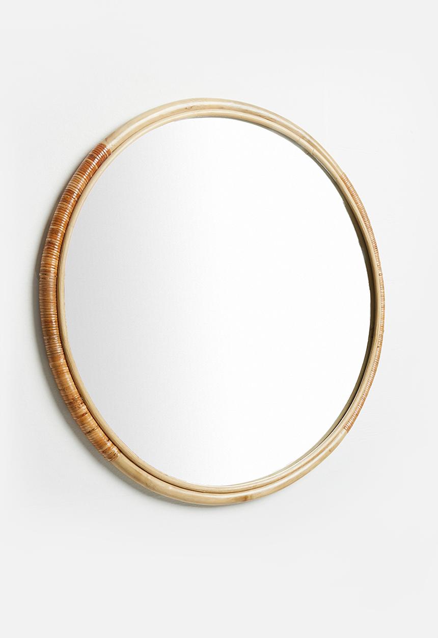 Sixth Floor - Reece round mirror - natural
