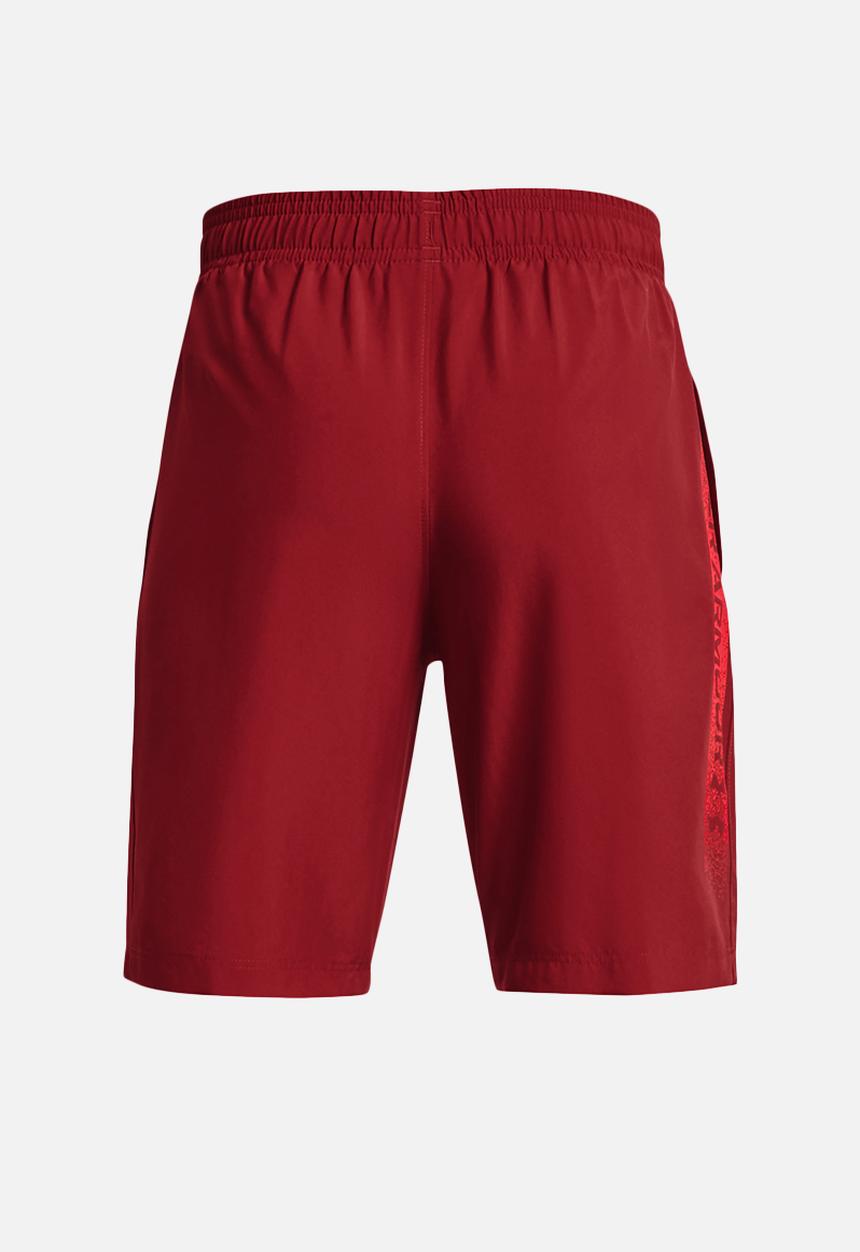 Under Armour - Ua woven graphic shorts - stadium red & bolt red