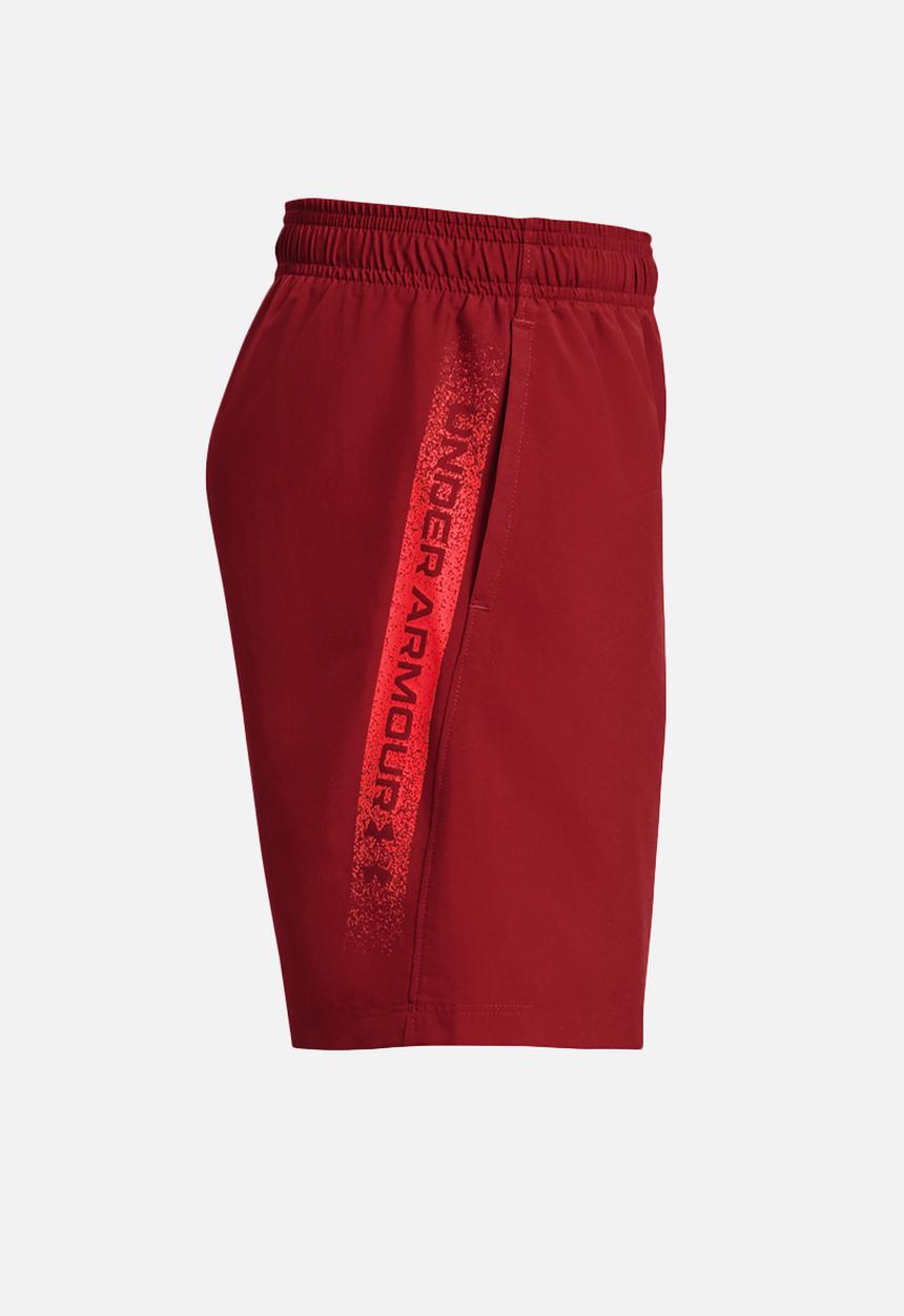 Under Armour - Ua woven graphic shorts - stadium red & bolt red