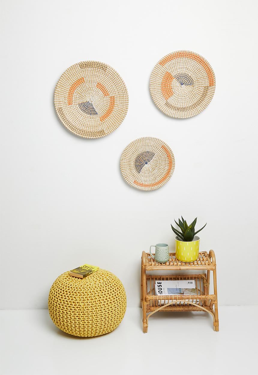 Sixth Floor - Mantra wall art set of 3 - multi