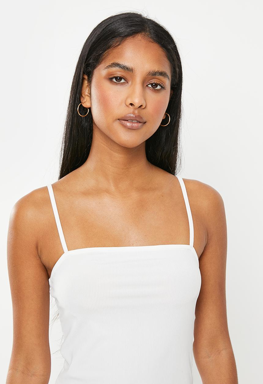 Vero Moda - Jill singlet crop top - snow white
