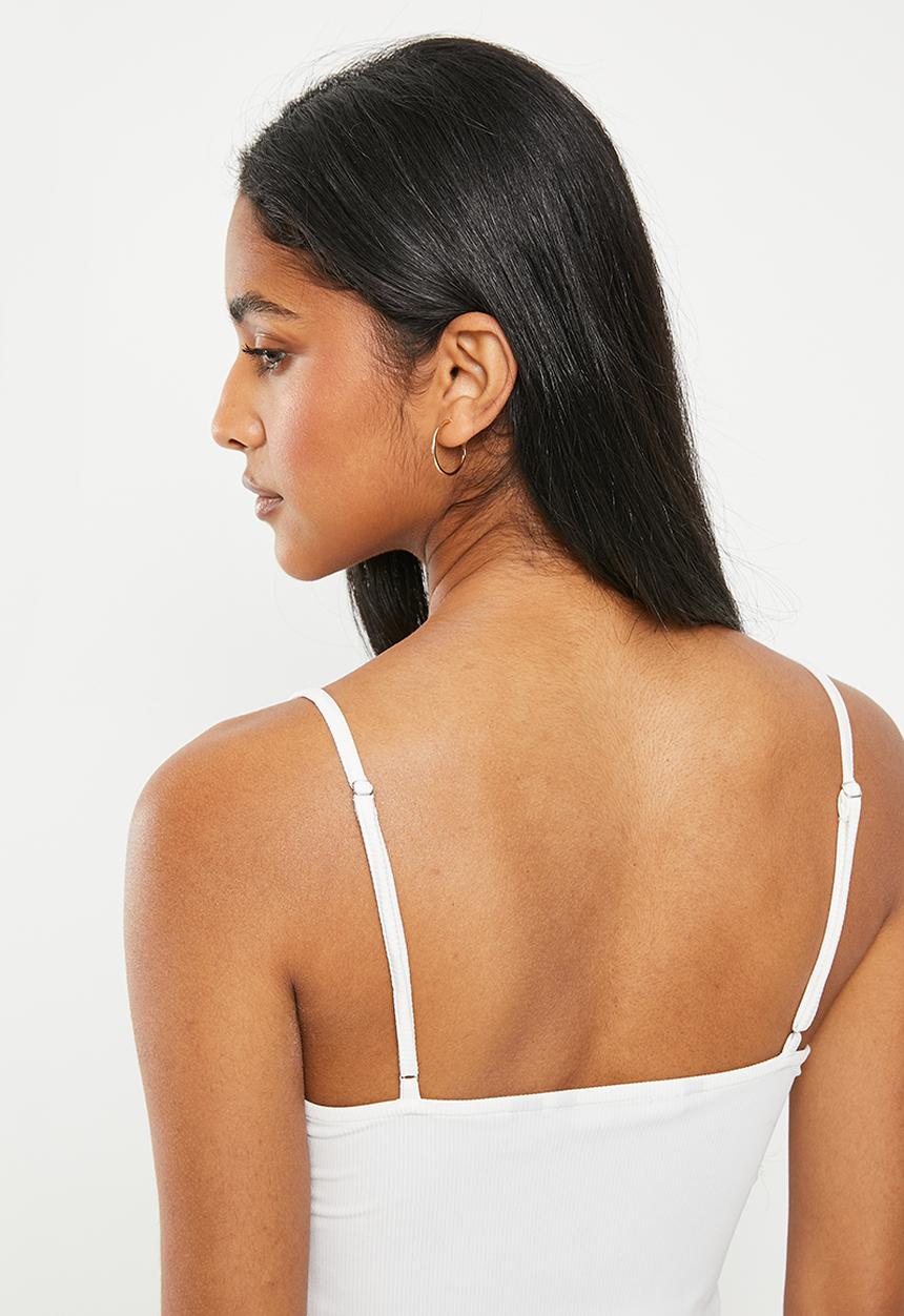 Vero Moda - Jill singlet crop top - snow white