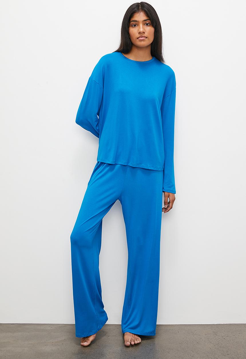 Superbalist - Long sleeve knit top & pant set - blue