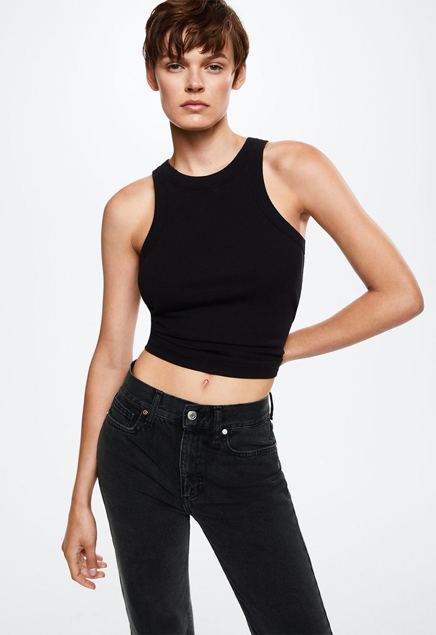 MANGO - Jeans matilda - open grey