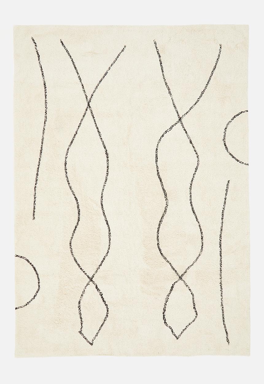 Sixth Floor - Figure tufted rug - black/cream