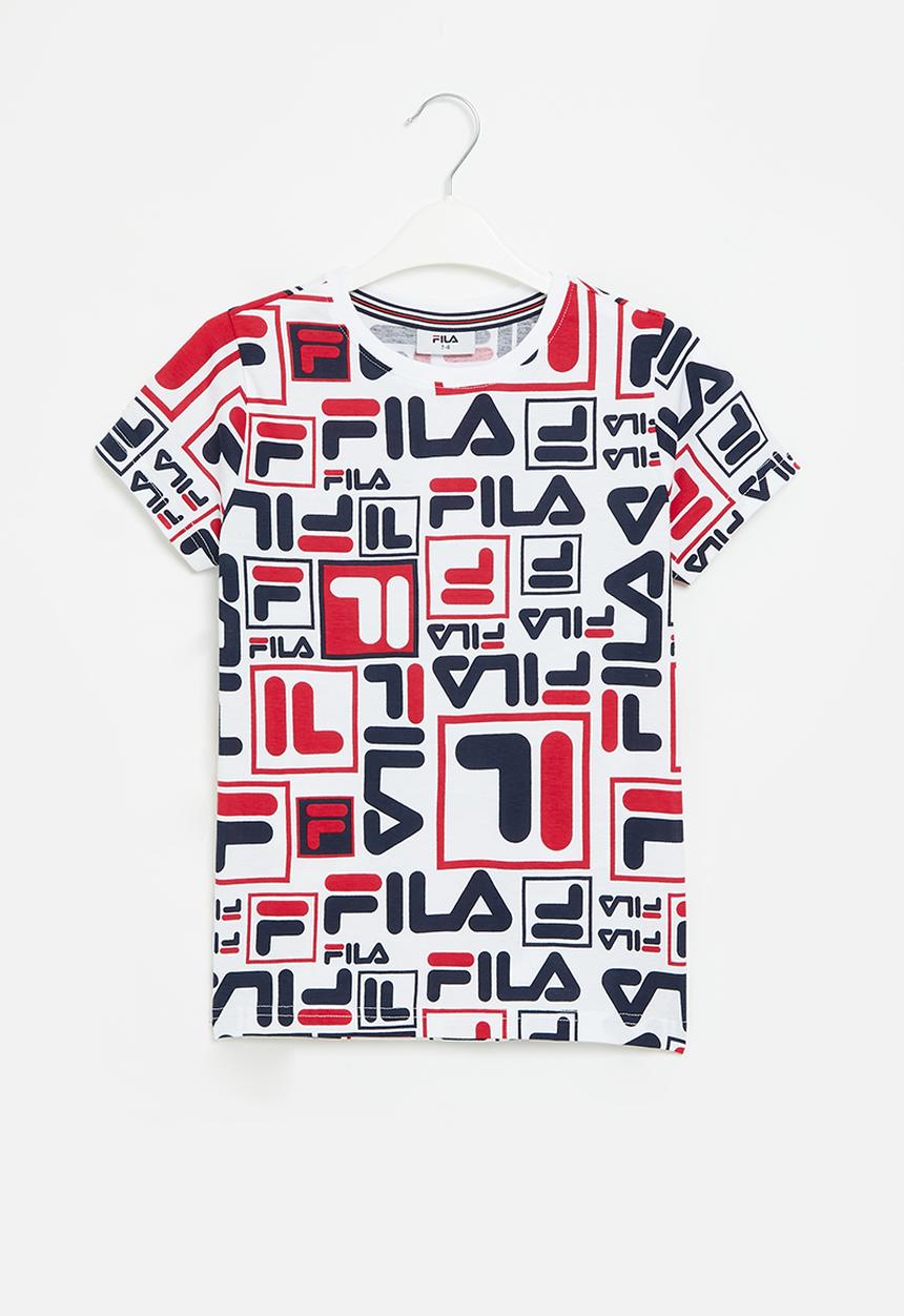 FILA - Aaron t-shirt - white/red aop