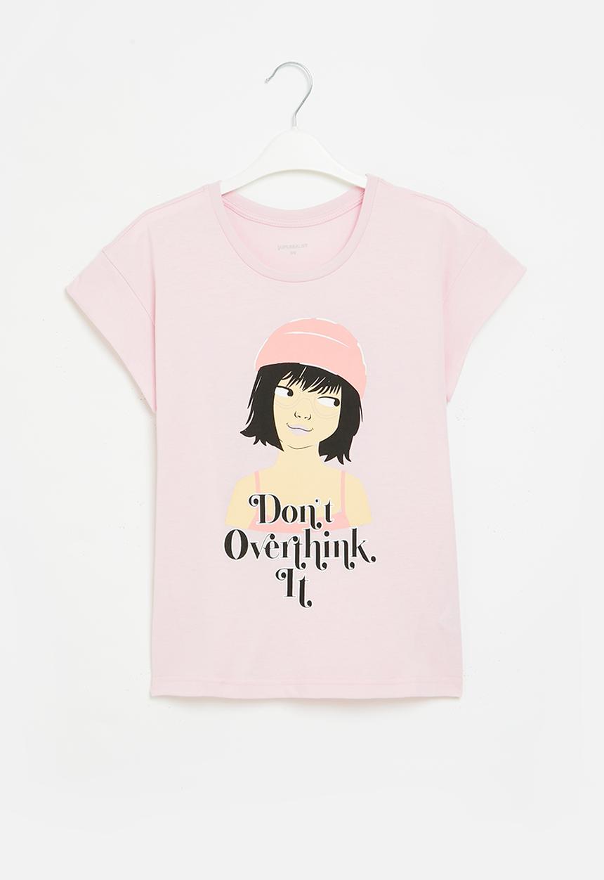 Superbalist - Boxy graphic tee - bright pink