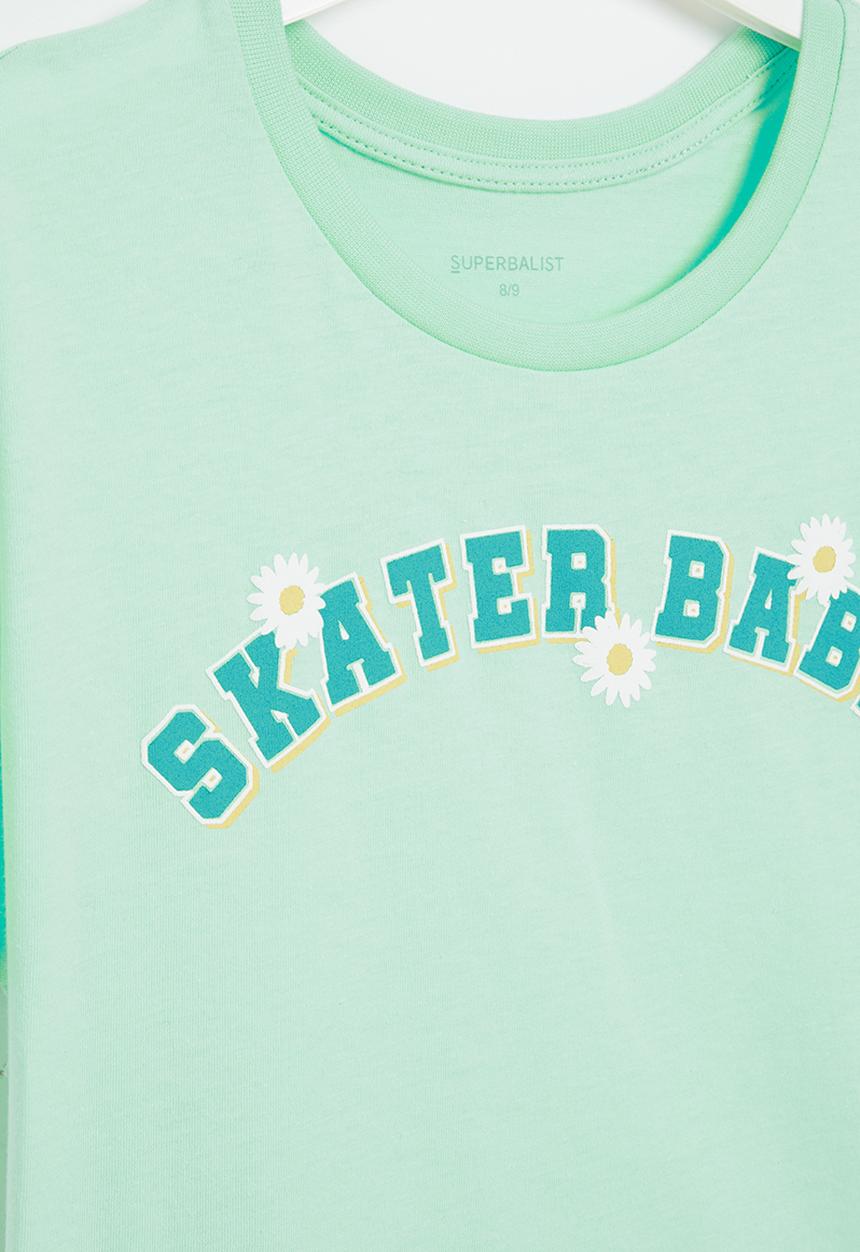 Superbalist - Boxy graphic tee - light aqua