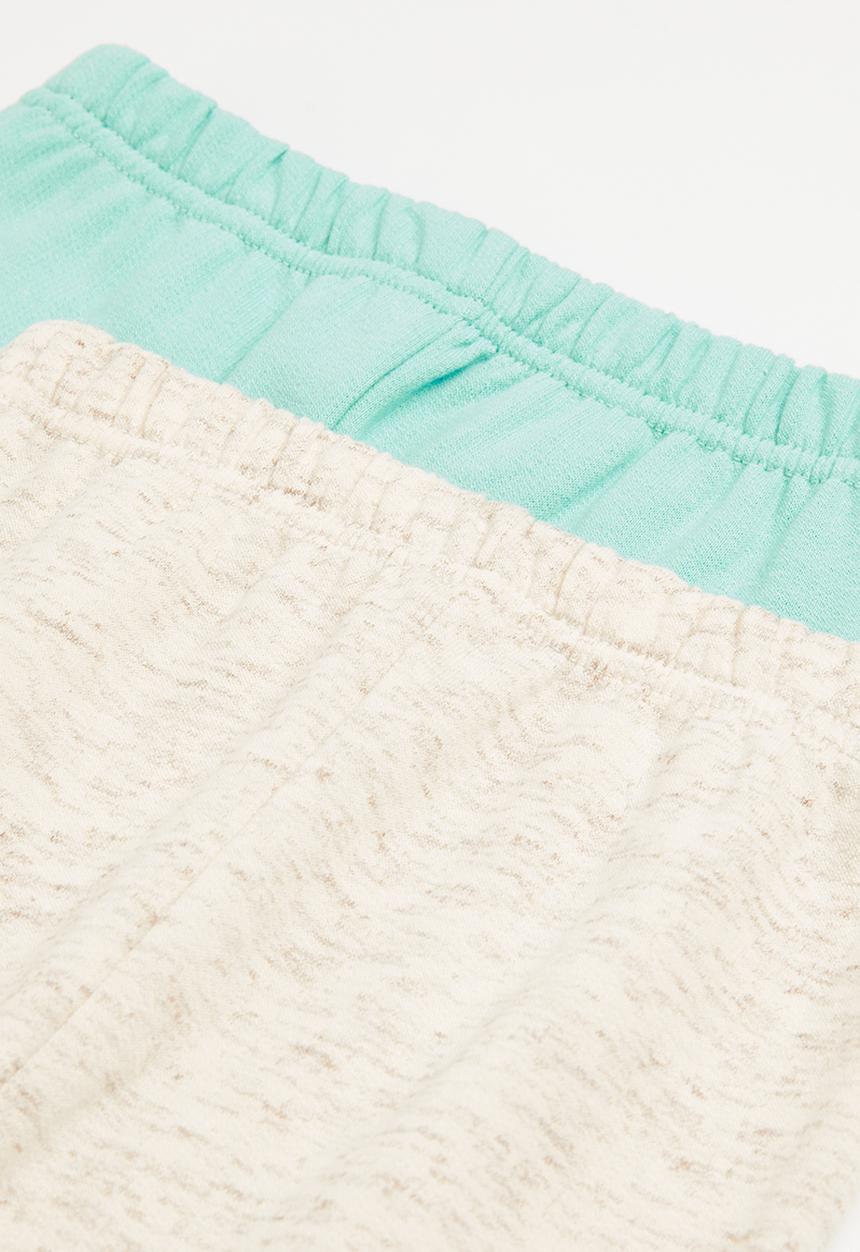 Superbalist - 2 Pack plain trackpant - oatmeal mel/mint