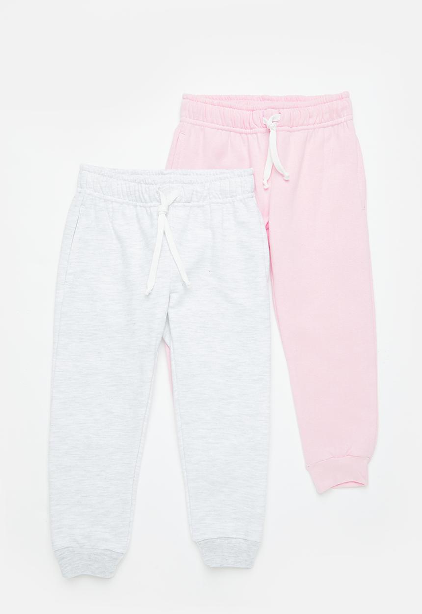 Superbalist - Younger girls 2 pack joggers - pink/ice mel