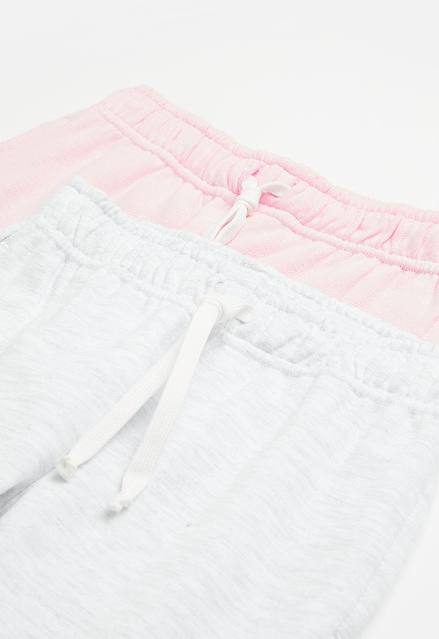 Superbalist - Younger girls 2 pack joggers - pink/ice mel