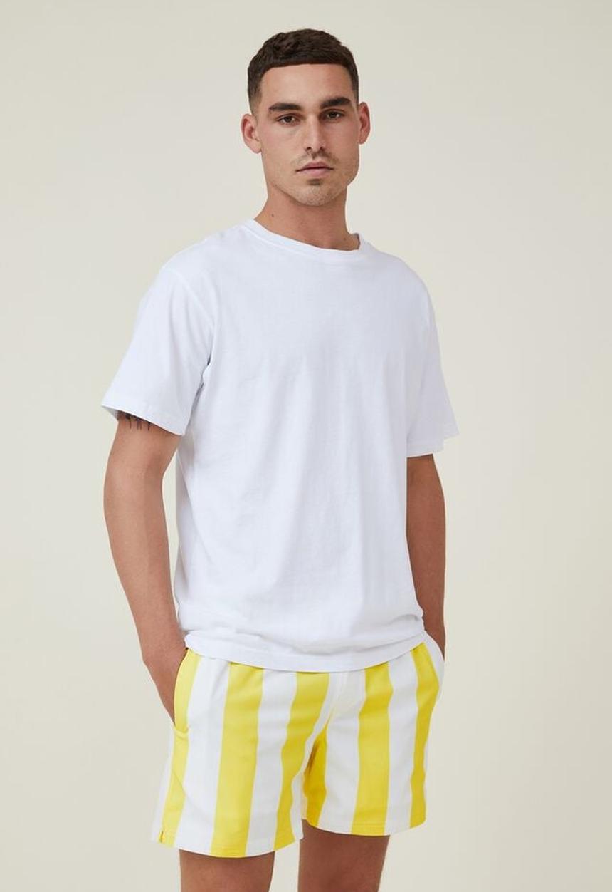 Cotton On - Stretch swim short - yellow resort stripe
