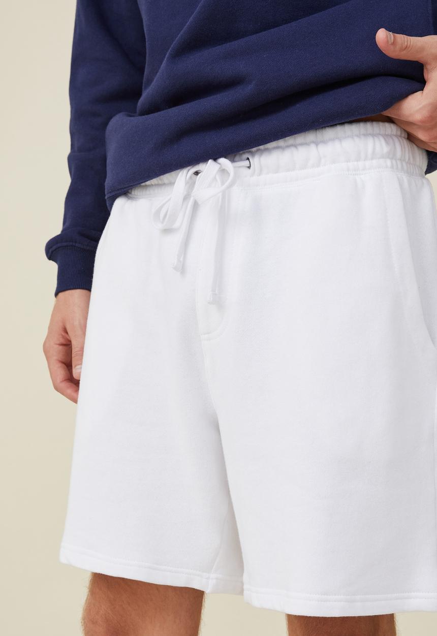 Cotton On - Pigment fleece short - white