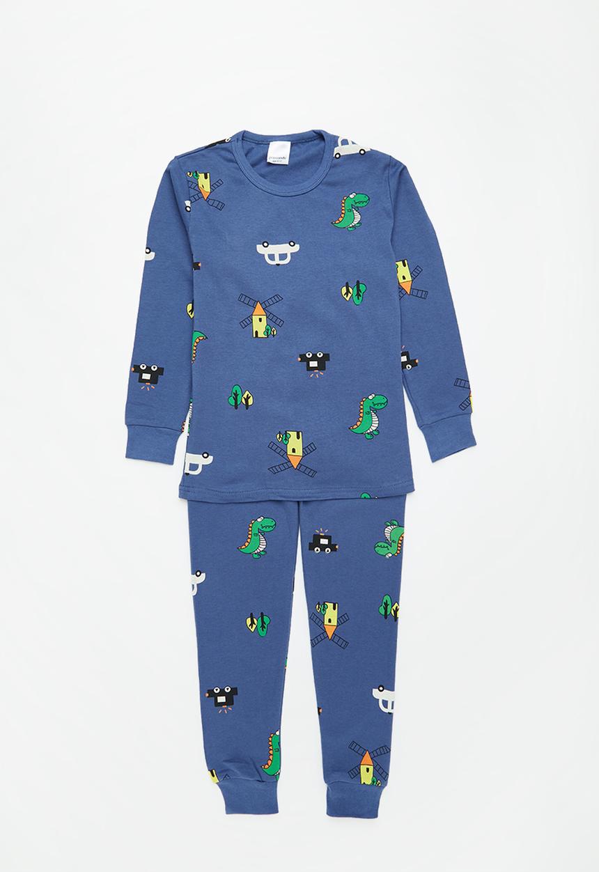 Pop Candy - Boys printed pj set - blue