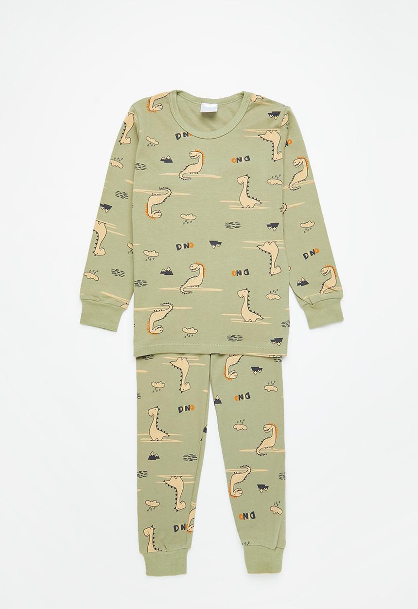 Pop Candy - Boys dino pj set - fatigue