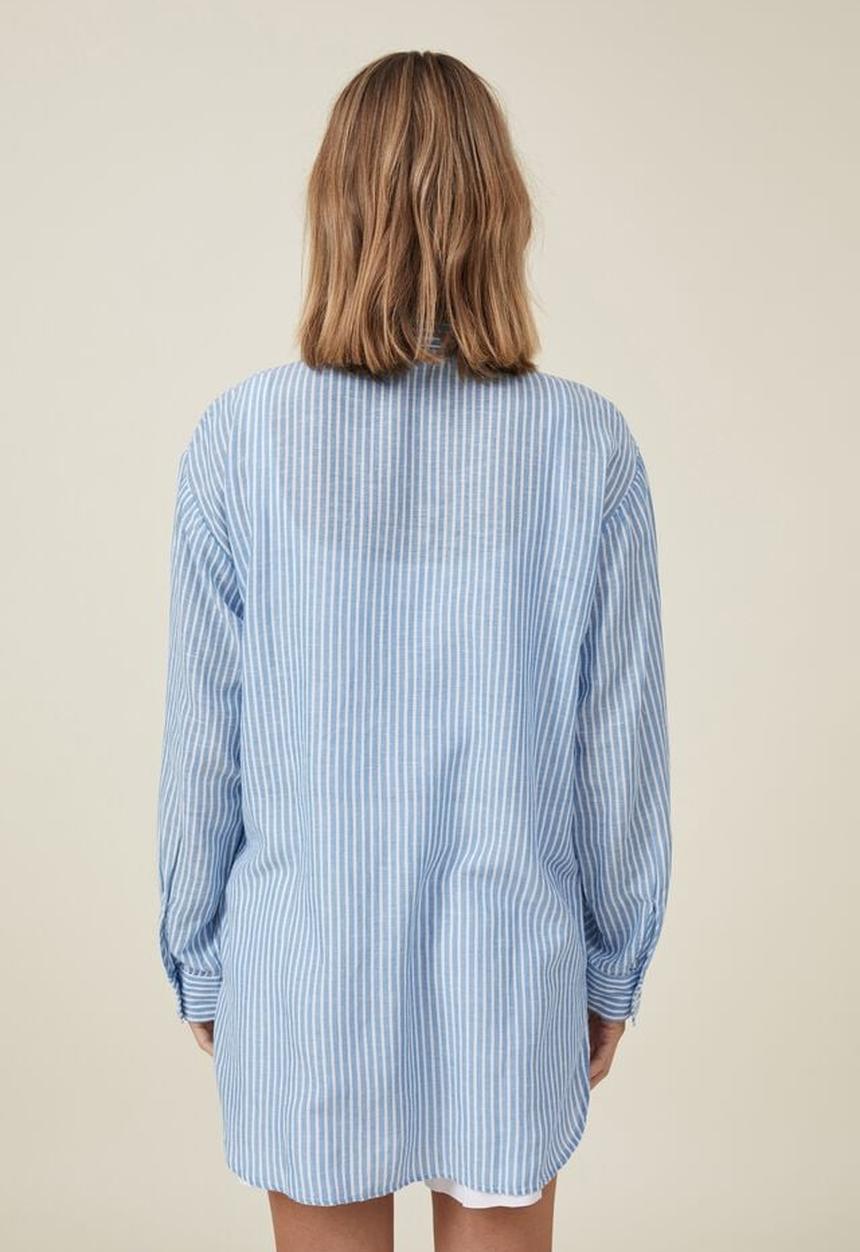 Cotton On - Arley stripe shirt - blue/white stripe