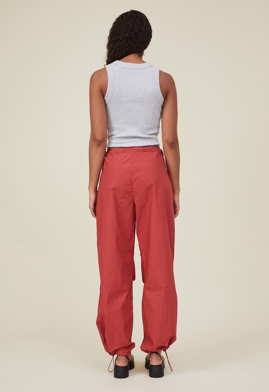 Cotton On - Jordan cargo pant - rust red