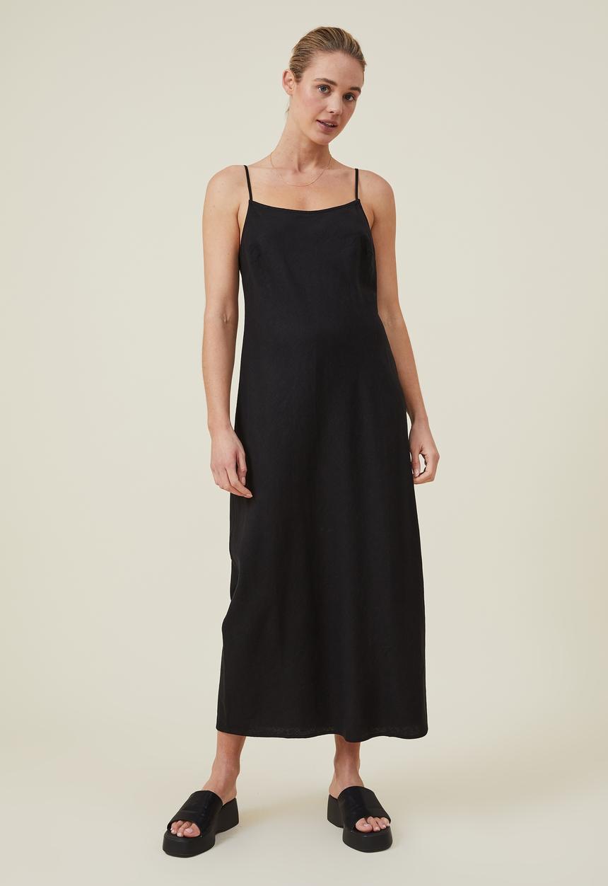 Cotton On - Haven slip midi dress - black