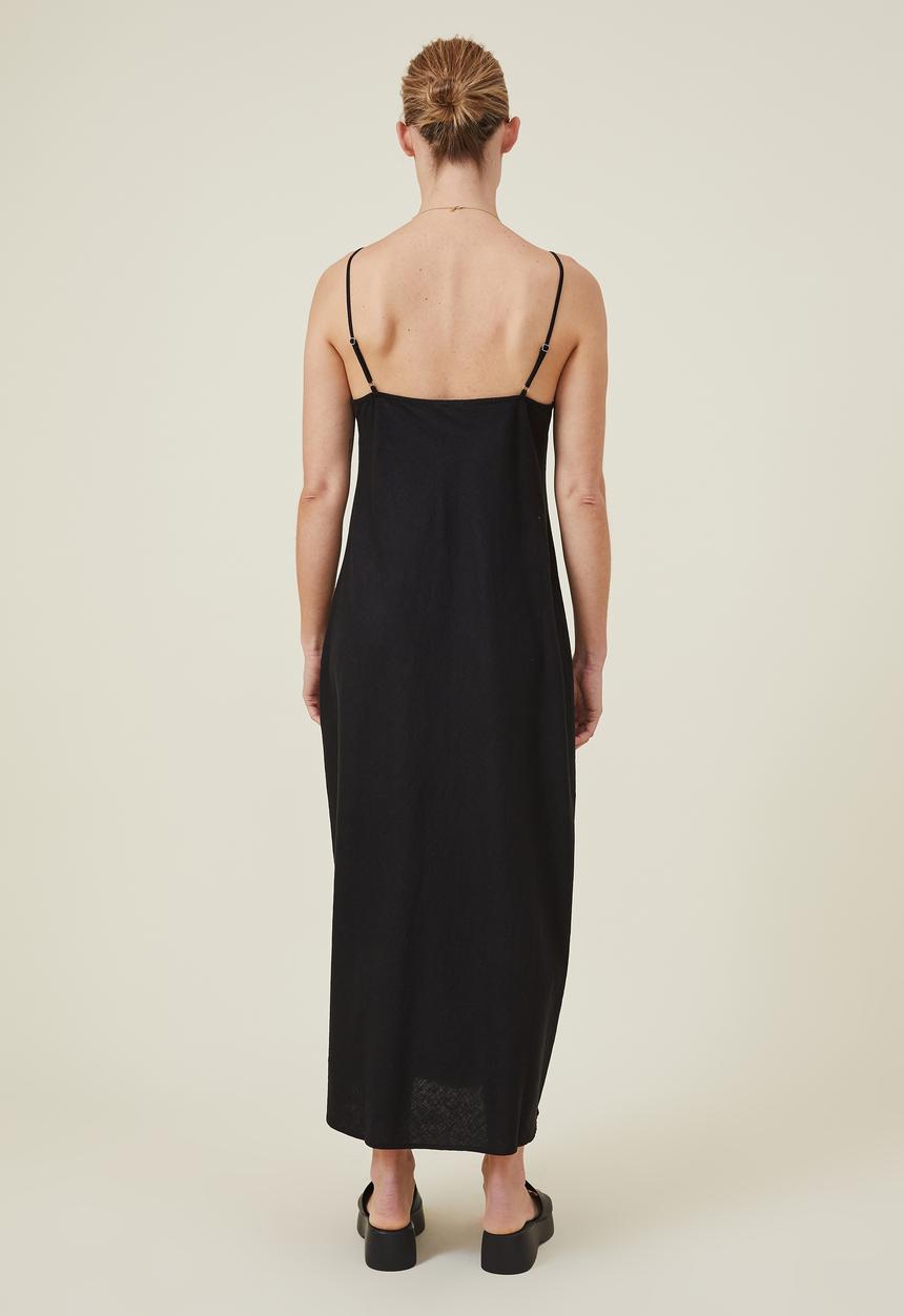 Cotton On - Haven slip midi dress - black
