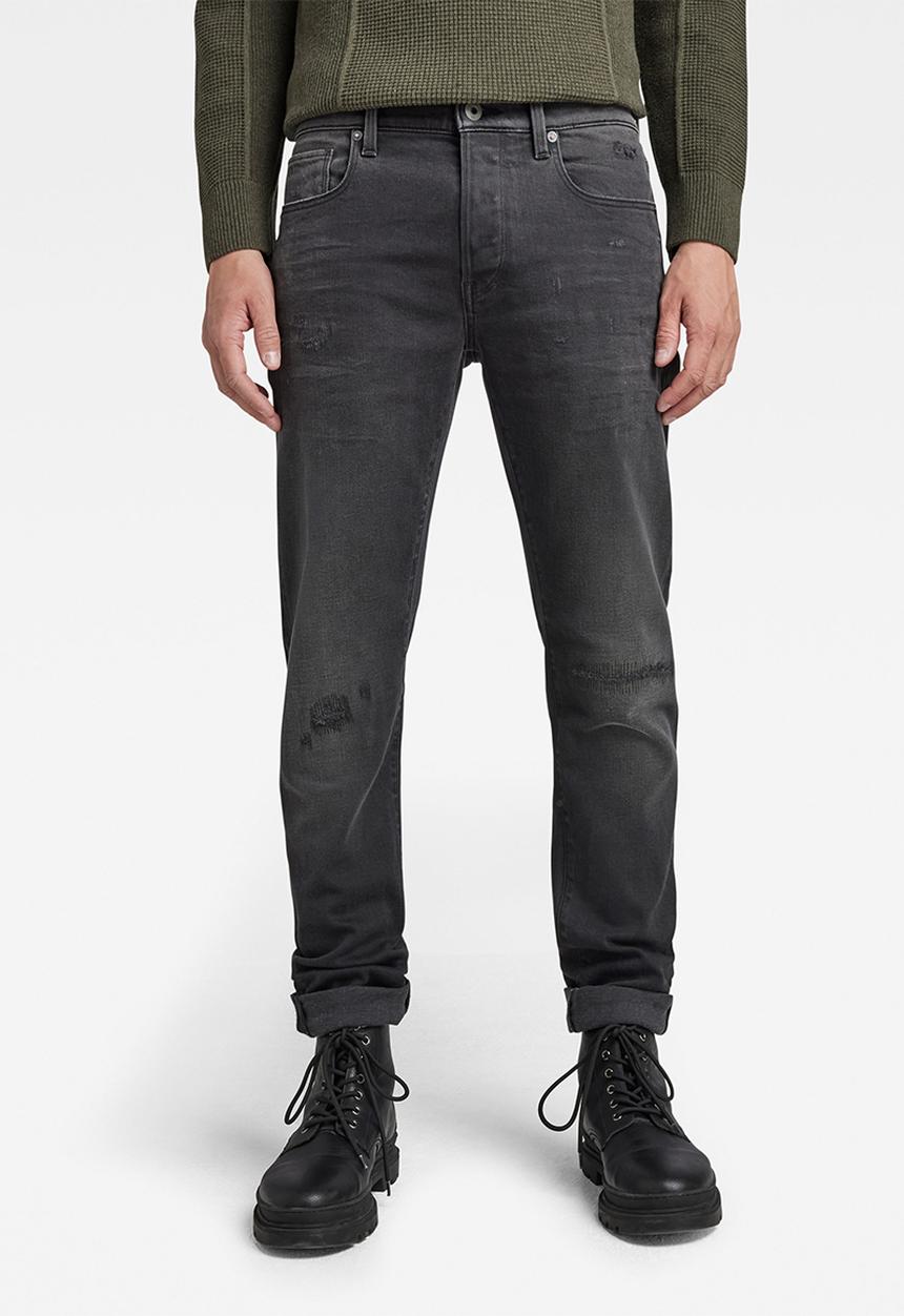 G-STAR - 3301 Slim - worn in black onyx restored