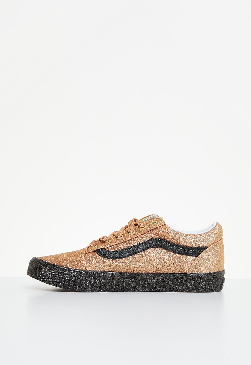 Vans - Jn old skool - party glitter black & gold