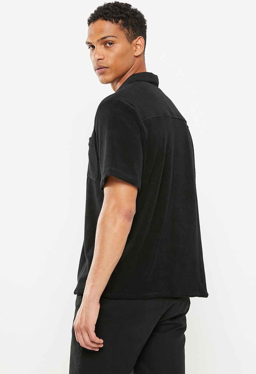 Selected Homme - Relaxed fit terry shirt - black