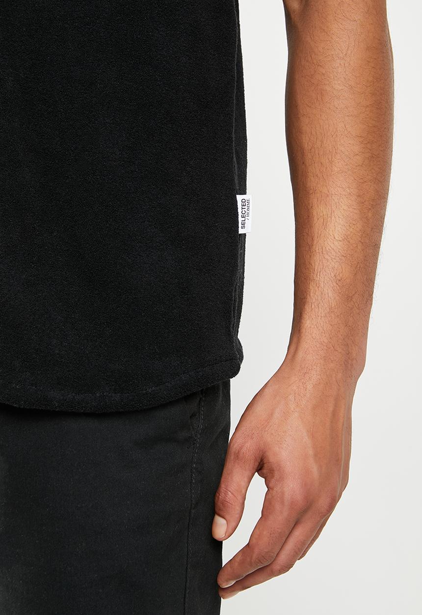 Selected Homme - Relaxed fit terry shirt - black