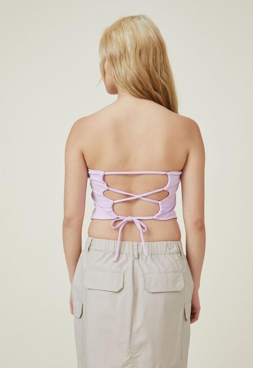 Cotton On - Billi Hanky Hem Tube Top - cloudy pink