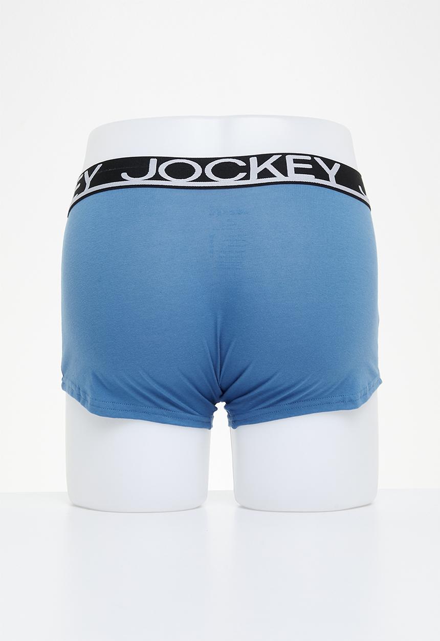 Jockey - 2 pack exclusiv pouch trunks - black/atlantic blue