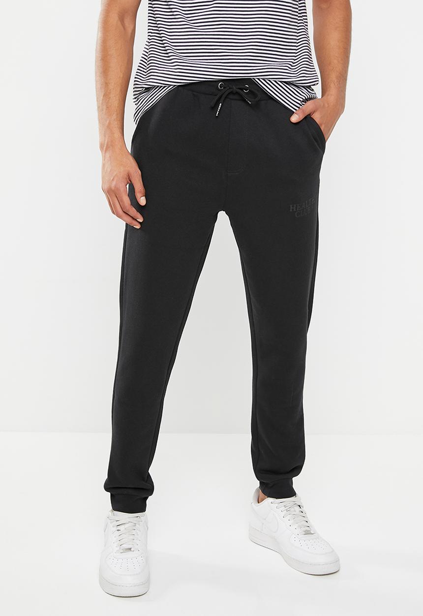 Only & Sons - Onstom reg club print pant 3096 sweat - black