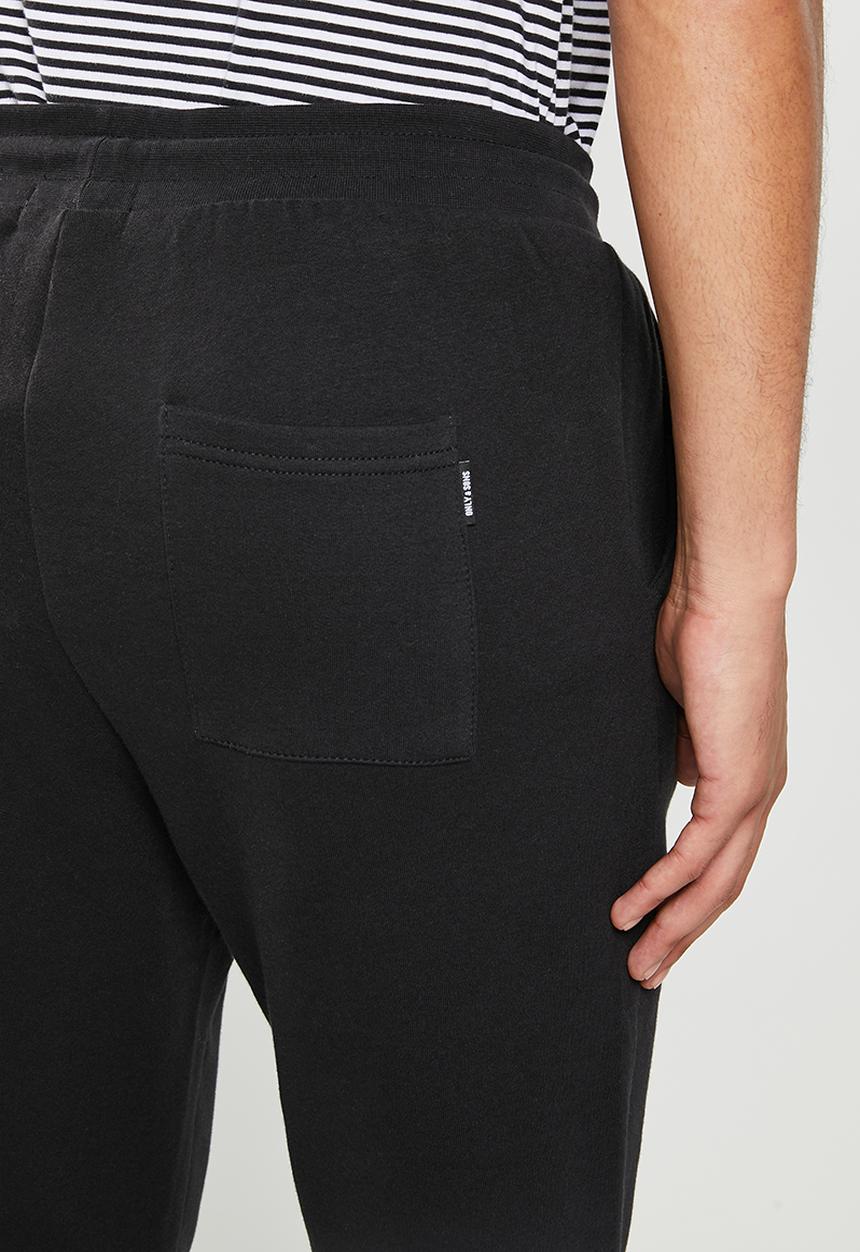 Only & Sons - Onstom reg club print pant 3096 sweat - black