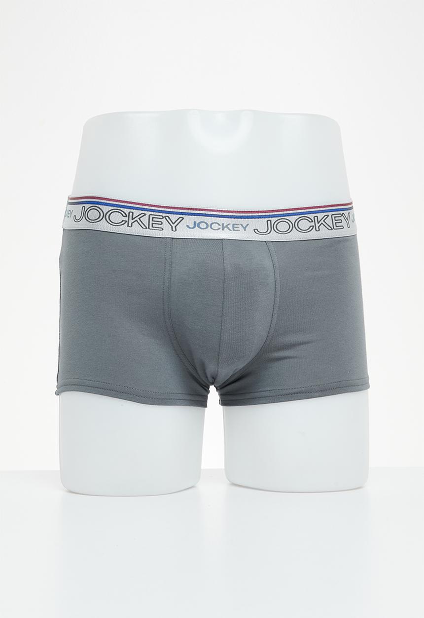 Jockey - 2 pack new gen pouch trunks - black/poppy seed grey